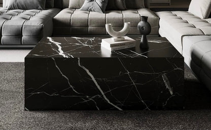 Black Marble Rectangular Coffee Table